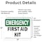Signmission First Aid Kit, 7 in W x Rectangle, Vinyl Decal OS-2PACK-EM-D-57-L-10376 - alternate 5